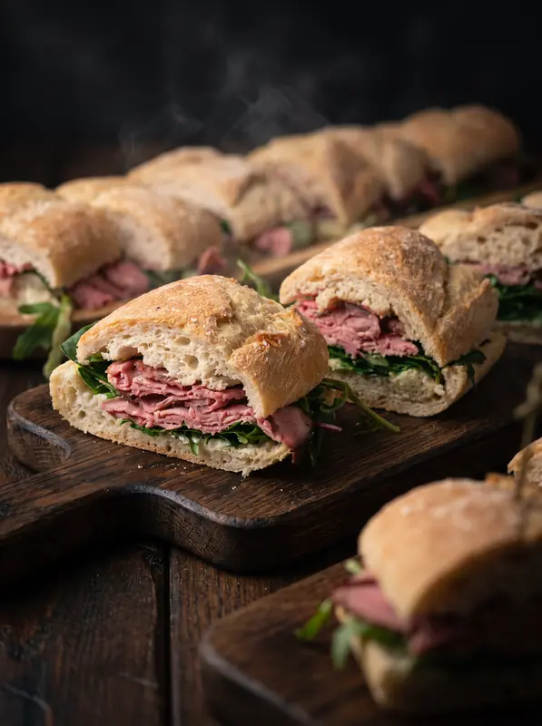 Ciabatta z rostbifom in rukolo